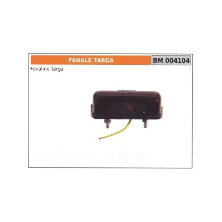 Fanalino targa codice 004104 | Newgardenstore.eu