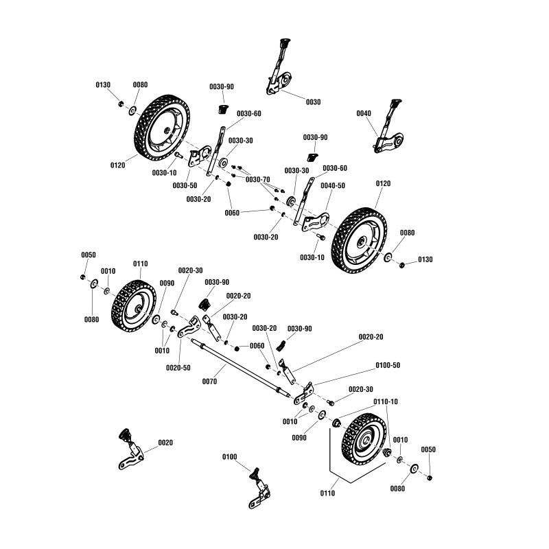 ASMY WHEEL ARM, LR ZS7054247YP GENUINE SNAPPER