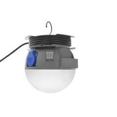 Foco de trabajo Led 20 W 360° con 2 tomas de seguridad tensión 220-240 V | Newgardenstore.eu