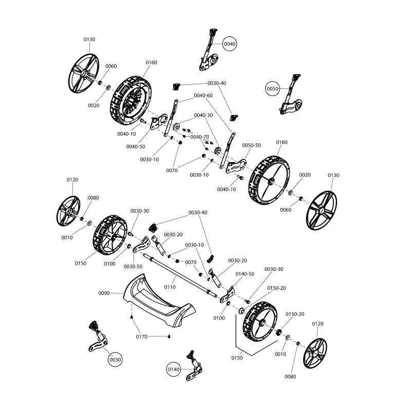 BRACCIO RUOTA, ANTERIORE SINISTRO (FORO QUADRATO 0,512) CZ/CL ZS7011393YP ORIGINALE SNAPPER