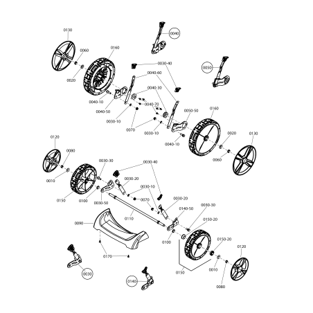 ASSEMBLY, Wheel, 8 x 2 Idle, Snapper Tread, Charcoal Grey ZS7500540YP GENUINE SNAPPER | Newgardenstore.eu