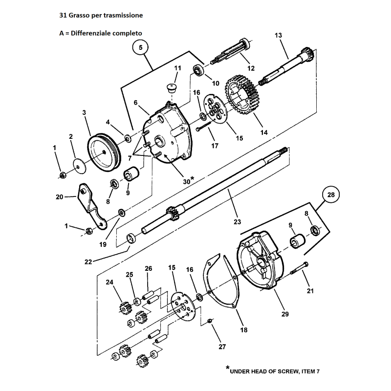 DADO, Hex Lock 5/16F GR.C YZ ZS7092062 ORIGINALE SNAPPER