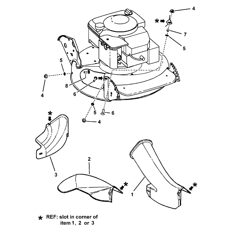 CHUTE, 21 Side Exhaust ZS7042965 ORIGINAL SNAPPER