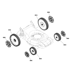 RUEDA, Delantera, 180 mm ZS703598 ORIGINAL SNAPPER | Newgardenstore.eu