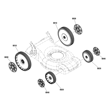 Tapacubos trasero de 300 mm ZS703670 ORIGINAL SNAPPER | Newgardenstore.eu