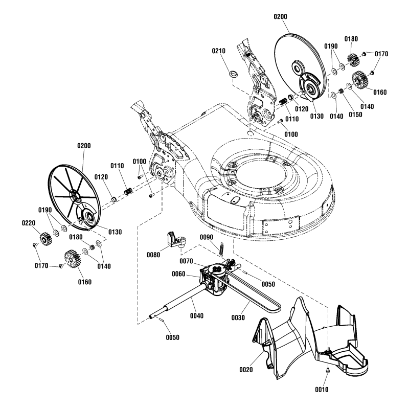 TRANSMISSION, Rear-wheel drive ZS703592 ORIGINAL SNAPPER