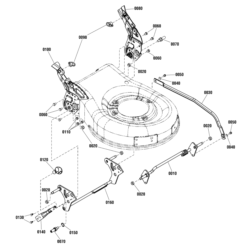 BRACKET ASSEMBLY, LEFT ZS703614 GENUINE SNAPPER