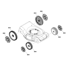 HUB CAP, front, 200 mm ZS703669 GENUINE SNAPPER
