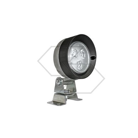 Faro da lavoro a 3 led 500 lumen Ø 106 mm girofaro per trattore agricolo | Newgardenstore.eu