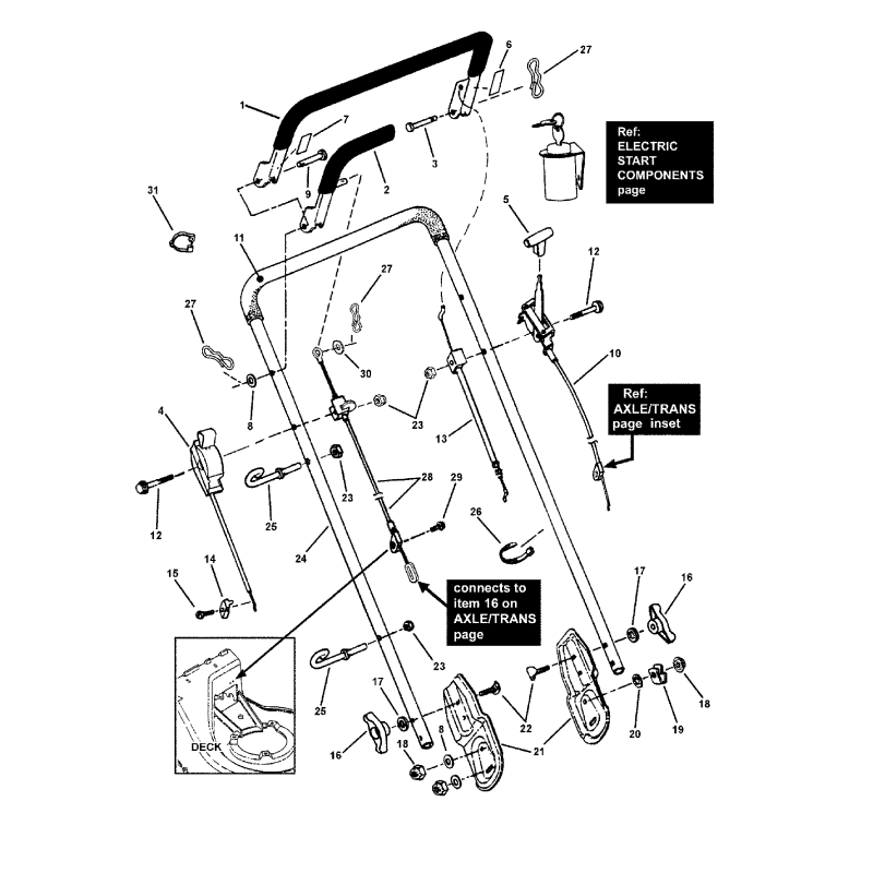 *ASSEMBLY CABLE, Blade Control (48.88" long) ZS7028803 GENUINE SNAPPER