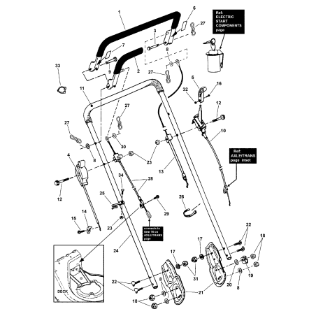 BOUTON, Commande du régime moteur et de la vitesse d'alimentation ZS7023655 ORIGINAL SNAPPER | Newgardenstore.eu