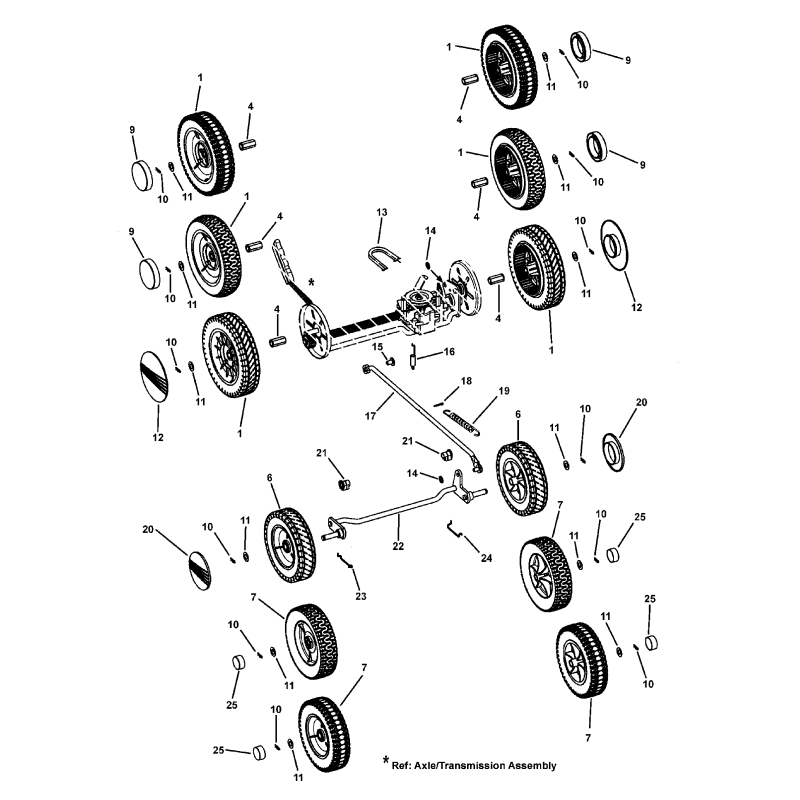 Roue avant 8" ZS7101127YP SNAPPER ORIGINAL