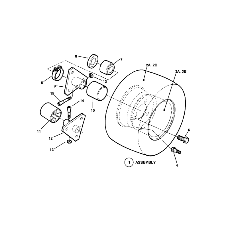 HUB, RH Wheel, 3 Holes 1 ID ZS7040433 ORIGINAL SNAPPER