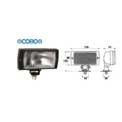 Worklight and attachment with joint and frame for COBO agricultural tractor | Newgardenstore.eu