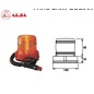 Beacon bi-voltage magnetic base AJBA interior use agricultural tractor