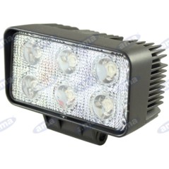 Work light 110x60mm 6 LED 10-30V 18W 1080LM wired 40-60cm agricultural machine
