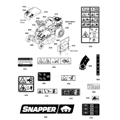 DECAL, Snapper, LH & RH ZS1751632YP ORIGINALE SNAPPER
