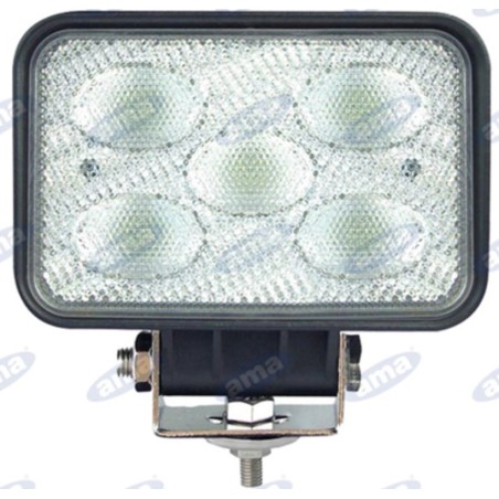 Proyector de trabajo 145x122mm 5 LEDs 10-30V 50W 4500LM cableado 40-60cm máquina agrícola | Newgardenstore.eu