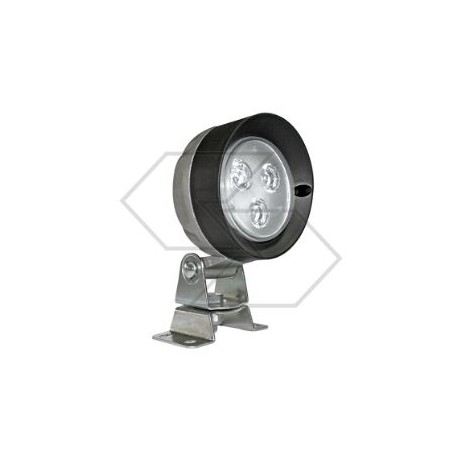 Faro lavoro 3 Led 10-30V 500 lumens Ø 106 mm per trattore agricolo 10 - 36v - 9w | Newgardenstore.eu