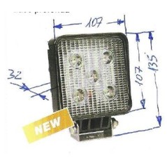 Arbeitsscheinwerfer 5 LED 12-24V NEWGARDENSTORE 1150 Lumen für Ackerschlepper | Newgardenstore.eu