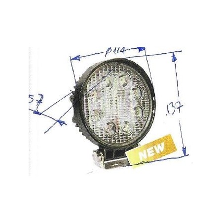 Arbeitsscheinwerfer 8 LED 12-24V NEWGARDENSTORE 1850 Lumen für Ackerschlepper A28404 | Newgardenstore.eu