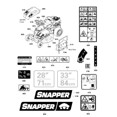 Aufkleber, Snapper-Logo, 7,9 cm x 2 cm ZS84002249 ORIGINAL SNAPPER | Newgardenstore.eu