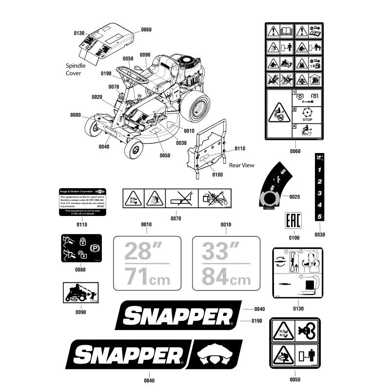 AUTOCOLLANT, Logo Snapper, 7,9 cm x 2 cm ZS84002249 SNAPPER ORIGINAL