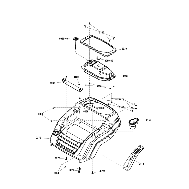 Schraube, 1/4-20 x 5/8 ZS703953 Original Snapper