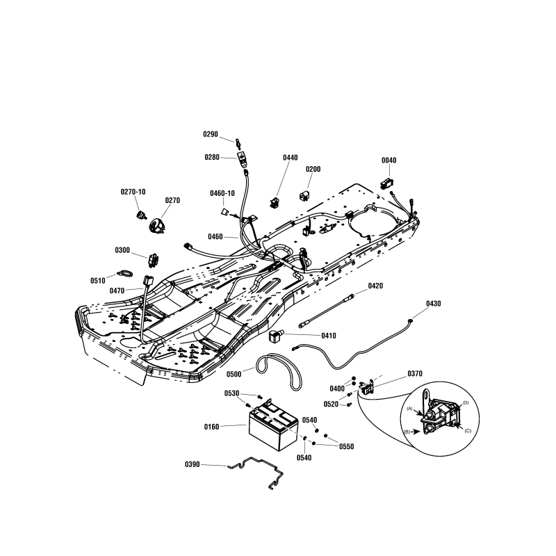 BRACE, Batteria ZS7105788YP ORIGINALE SNAPPER