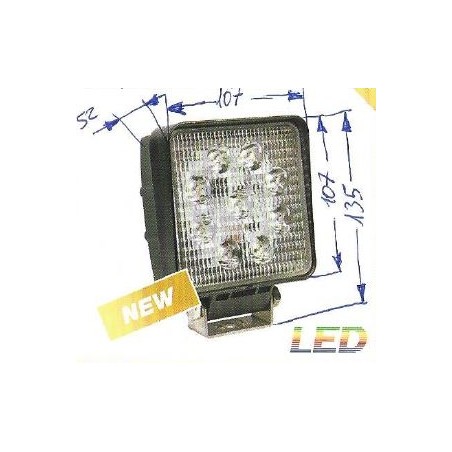 Arbeitsscheinwerfer 9 LED 12-24V NEWGARDENSTORE 2150 Lumen für Ackerschlepper | Newgardenstore.eu