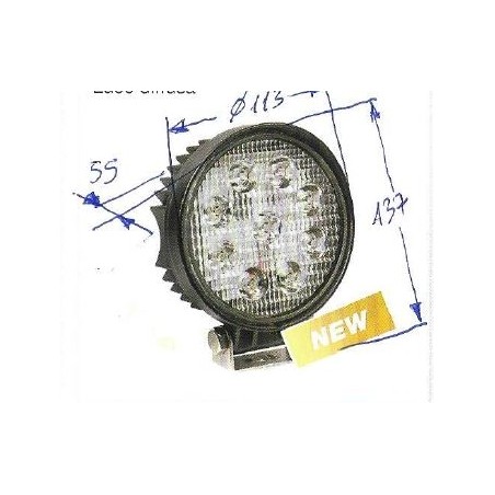 Faro lavoro 9 led 12-24V NEWGARDENSTORE 2150 lumens per trattore agricolo A28405 | Newgardenstore.eu