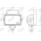 Halogen worklight 168x100mm agricultural machine with handle swivel bracket