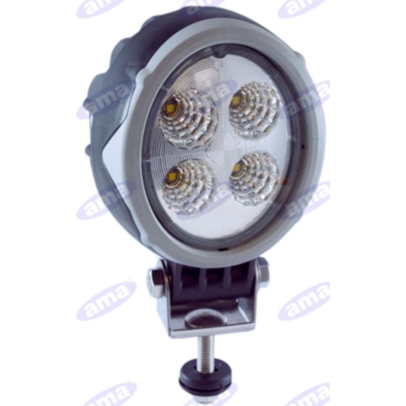 Lampe de travail LED 104x120mm 12-24V 18W 1500LM connecteur 2 broches machine agricole
