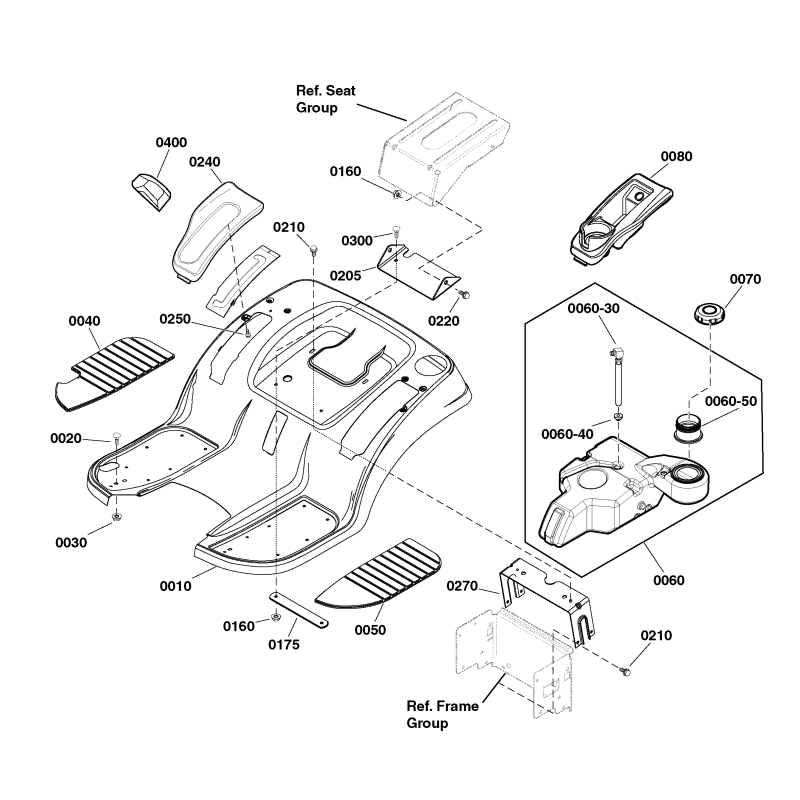 BRACKET, Support, Seat Pin ZS1759177CJYP GENUINE SNAPPER