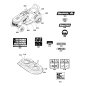 DECAL, Danger Mower ZS5102420YP ORIGINALE SNAPPER