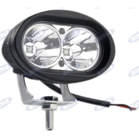 Faro de trabajo LED 76,5x98mm 10-60V 10W 850LM salida cable 32cm maquina agricola | Newgardenstore.eu