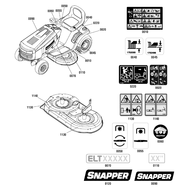 DECAL, Steering Wheel Icon ZS1739085 ORIGINAL SNAPPER