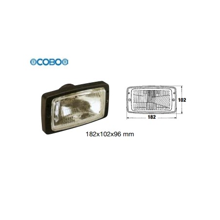 Headlight front headlamp light halogen COBO for agricultural tractor