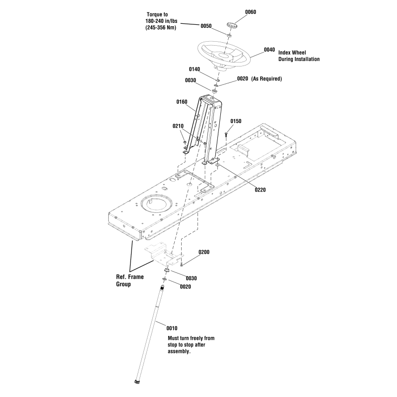 ALBERO, Sterzo ZS1750991 ORIGINALE SNAPPER
