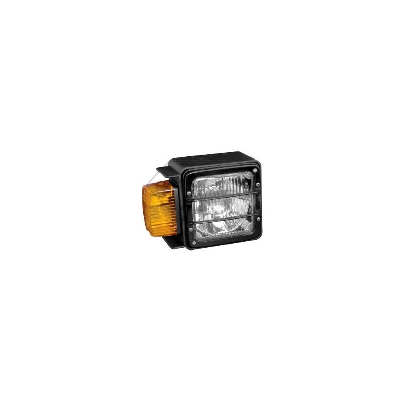 Headlight with left-hand traffic light for agricultural tractor