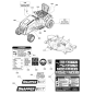 DECAL, Hood ZS1739026 ORIGINALE SNAPPER