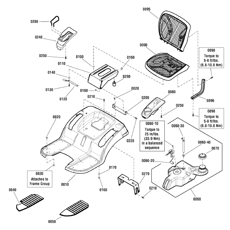 FITTING AND HOSE, Fuel tank ZS1736609 GENUINE SNAPPER