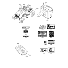 AUTOCOLLANT ORIGINAL SNAPPER - DANGER ROTATIF ZS1720389SM | Newgardenstore.eu