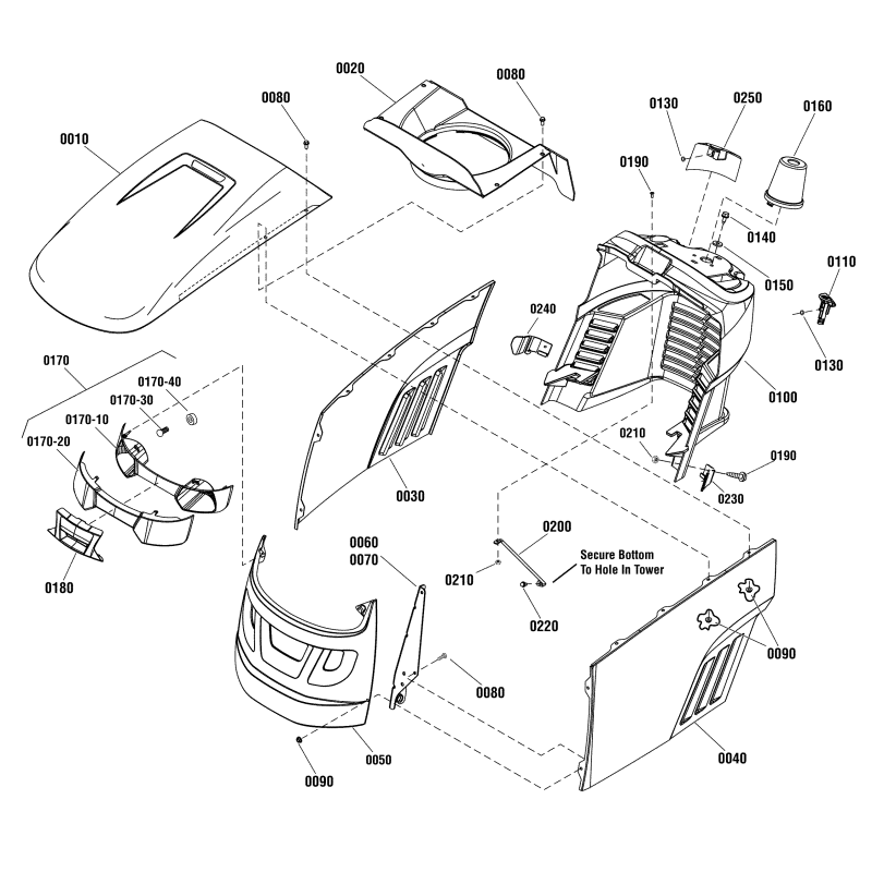 HINGE, RH Hood ZS1727280A ORIGINAL SNAPPER