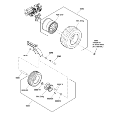 ENSEMBLE, Roue et Pneu, 18 X 8,5-8 (K505) ZS1758998YP SNAPPER AUTHENTIQUE