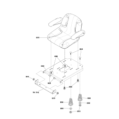 KIT, Asiento, 15", con reposabrazos ZS1687857 ORIGINAL SNAPPER | Newgardenstore.eu