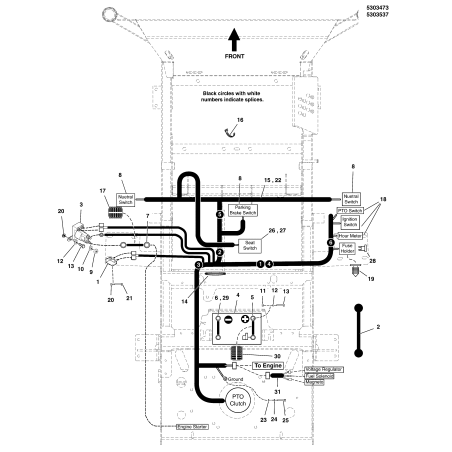 CIRCUITO DE INTERRUPTOR DE 12 V 20 A. ZS1665238SM ORIGINAL SNAPPER | Newgardenstore.eu