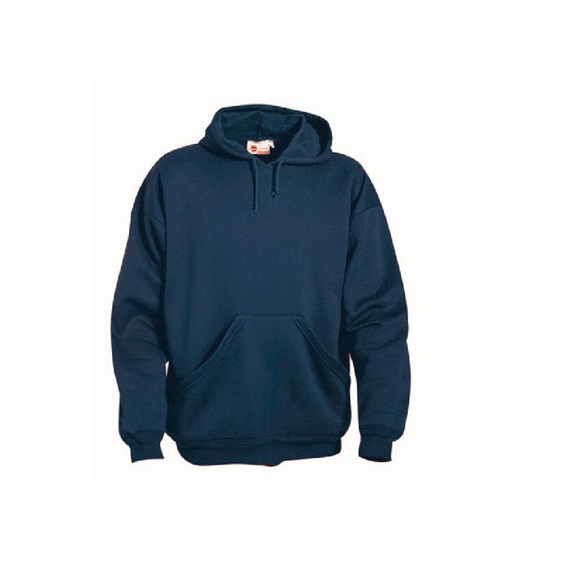 Sweatshirt de travail à capuche différentes tailles avec fermeture éclair sur le devant couleur bleue