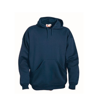 Sudadera de trabajo con capucha varias tallas con cremallera frontal color azul | Newgardenstore.eu