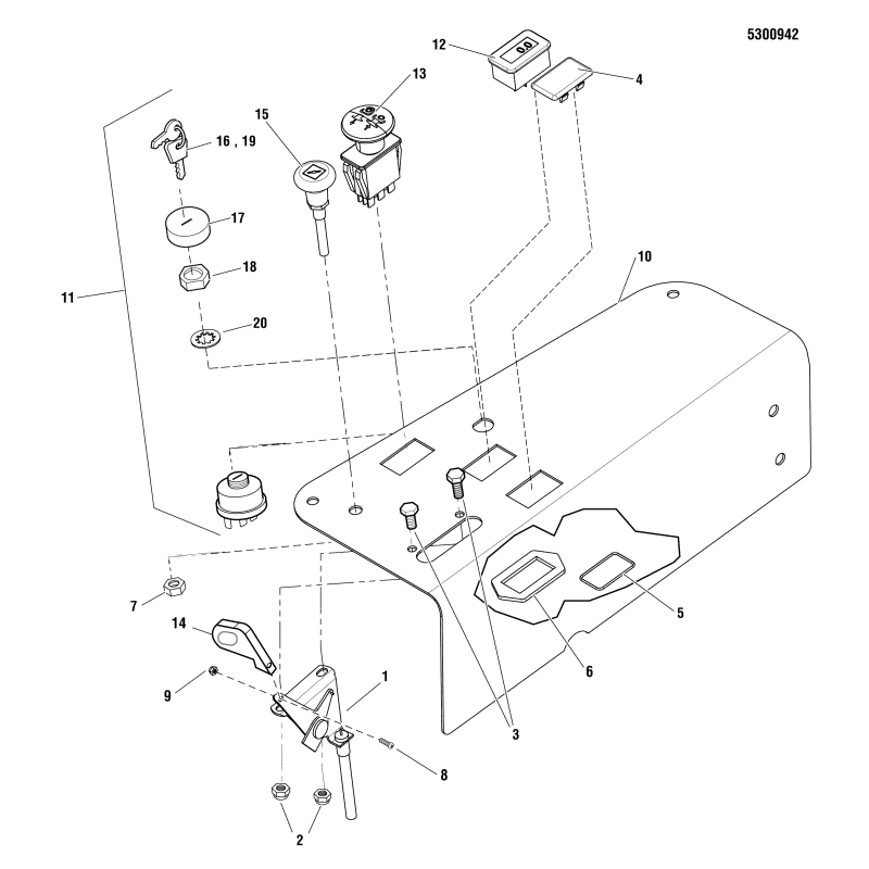 INTERRUPTOR DE ENGANCHE DE CUCHILLA ZS5022180SM ORIGINAL SNAPPER